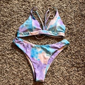 Tie dye bathing suit